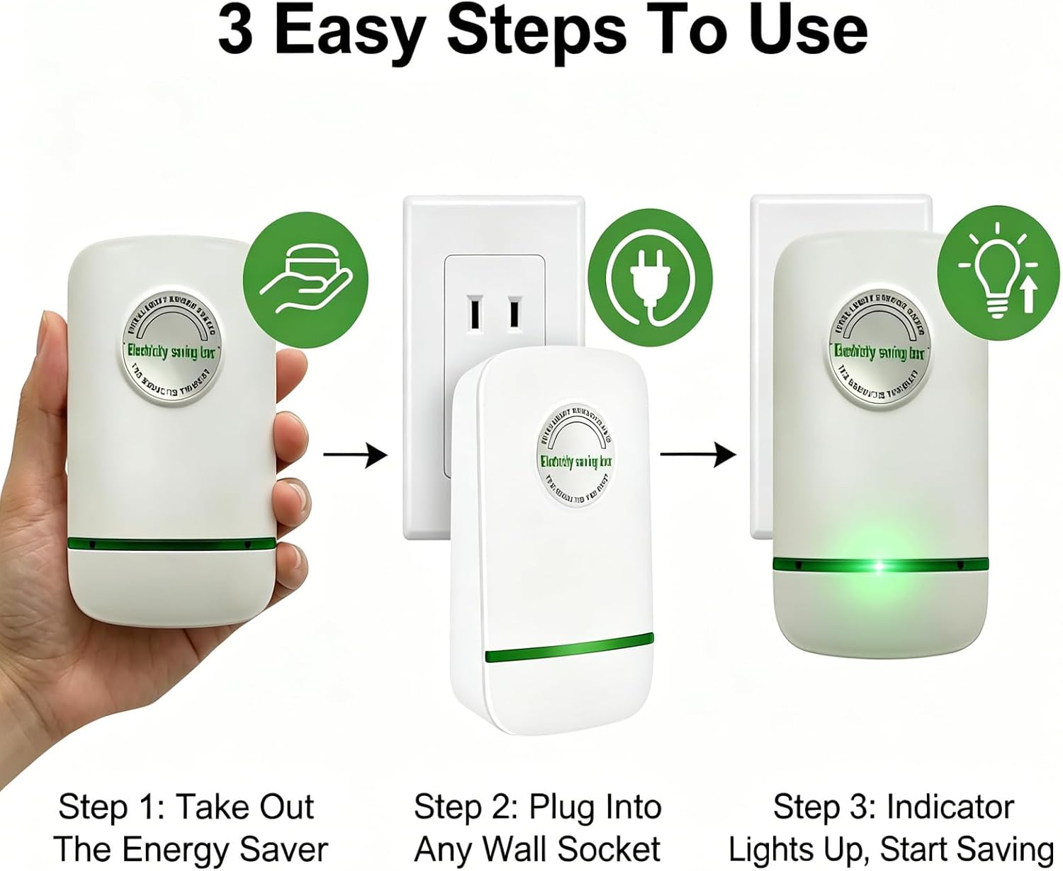 StopWatt Smart Plug Device, 2 Pack Stop Watt Plug for Home Office, Voltage Stabilizer and Surge Protector with Overload Protection, Flame Retardant ABS, US 2 Prong 90V-250V - Image 8